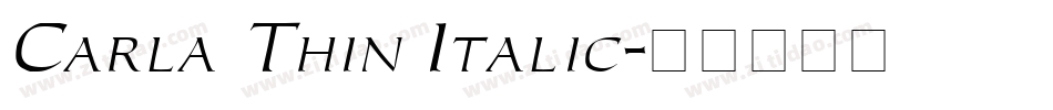 Carla Thin Italic字体转换